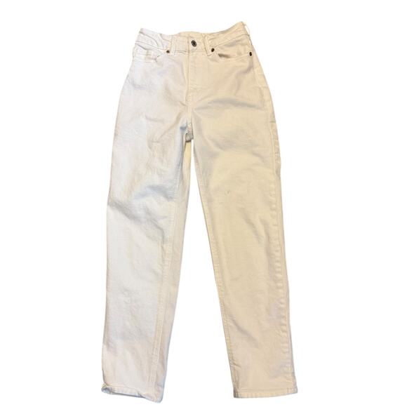 H&M White Denim Cotton Jeans Pants Size 2 - Picture 1 of 3